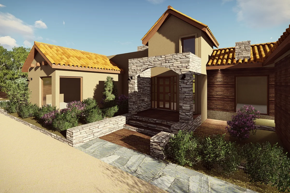 Casa Olivar, render del proyecto